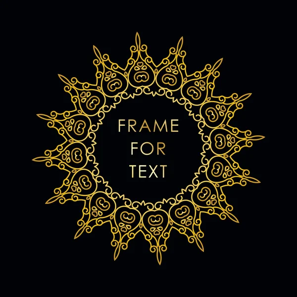 Frame with space for text in outline style — Stock Vector