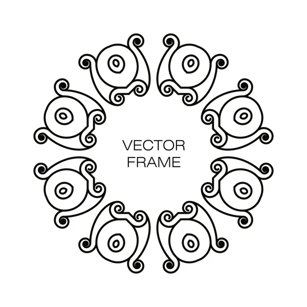 Vector frame in trendy Kaderstijl — Stockvector