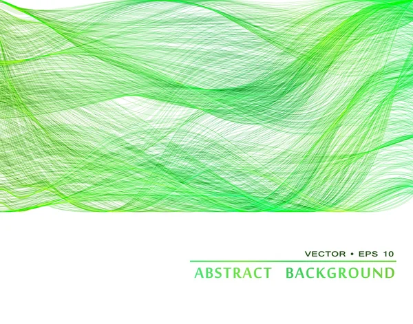 Зеленый волнистый абстрактный фон — стоковый вектор