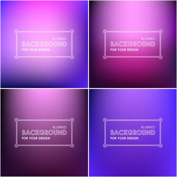 Set of abstract blurred background — Stock Vector