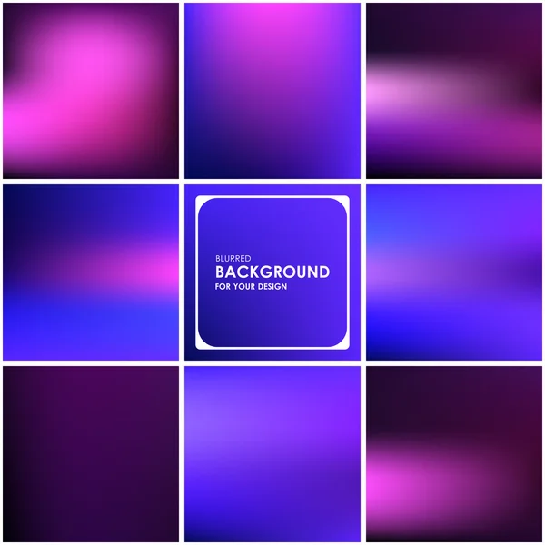 Set of abstract blurred background — Stock Vector