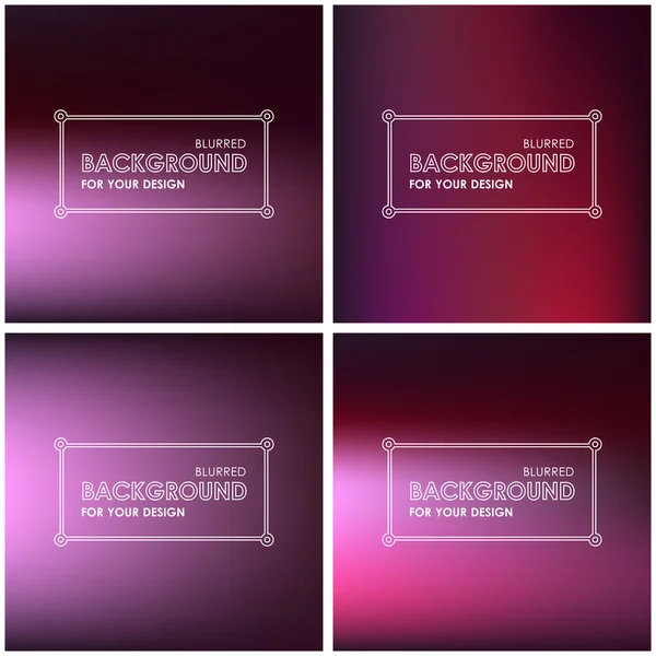 Set of abstract  blurred background — Stock Vector