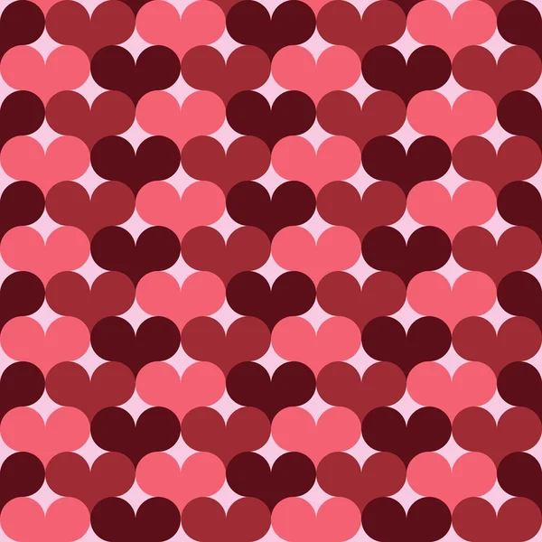 Χωρίς ραφή πρότυπο με σκούρο ροζ καρδιά — Διανυσματικό Αρχείο