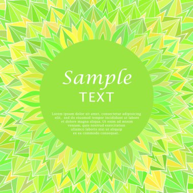 Soyut çiçek el çizilen çerçeve