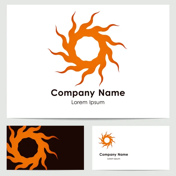 Conception de logo, modèle de carte de visite — Image vectorielle