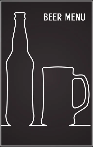 Beer menu template design template — Stock Vector