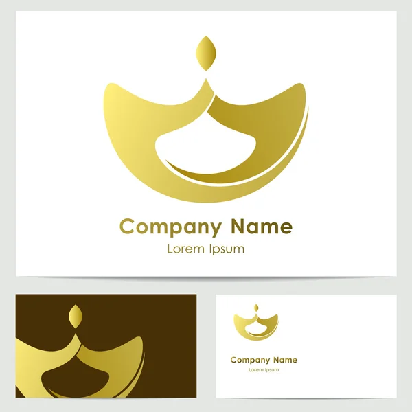 Conception de carte de visite avec logo — Image vectorielle