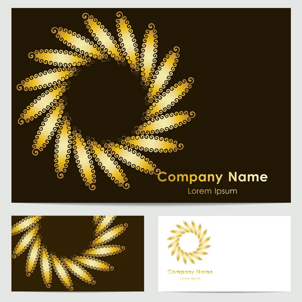 Design de cartão de visita com logotipo — Vetor de Stock