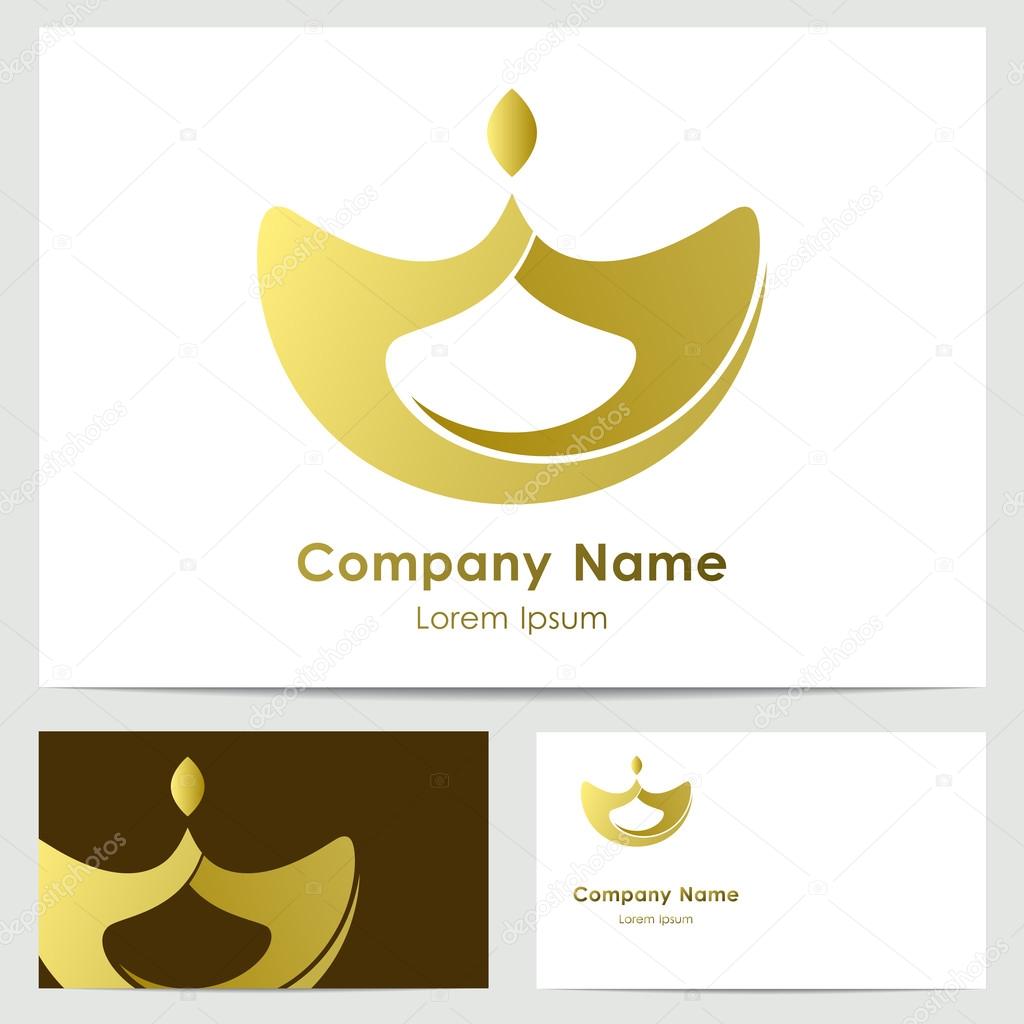 Logo design element with business card template