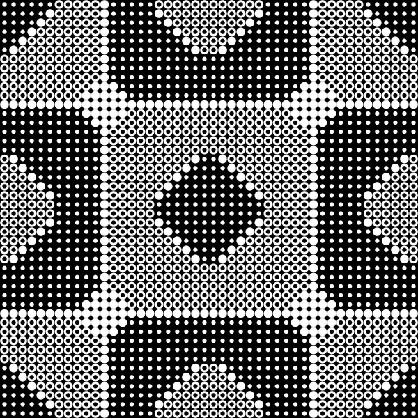 Abstract Naadloos Monochroom Patroon — Stockvector