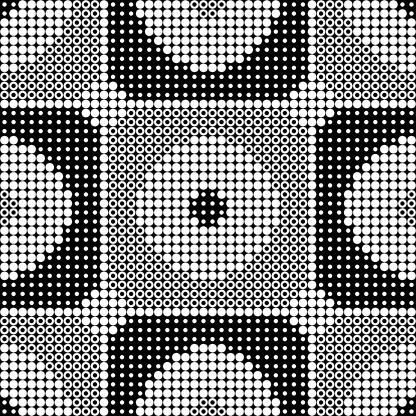 Abstract Naadloos Monochroom Patroon — Stockvector