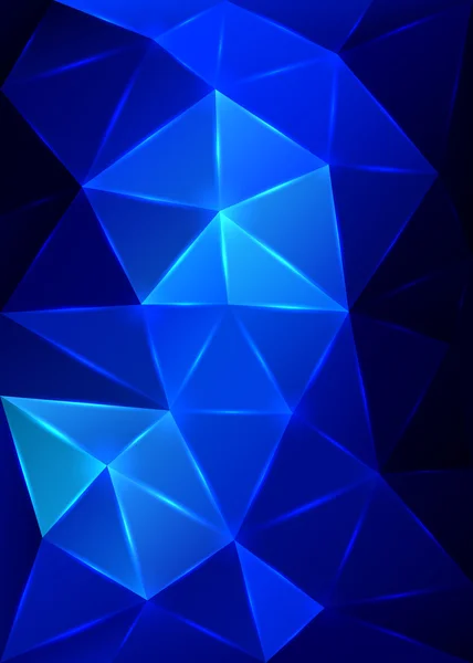 Синий треугольный мозаичный фон — стоковый вектор