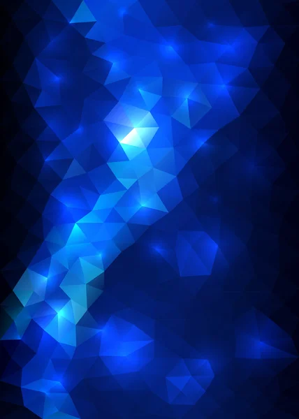 Fondo azul mosaico triangular — Vector de stock