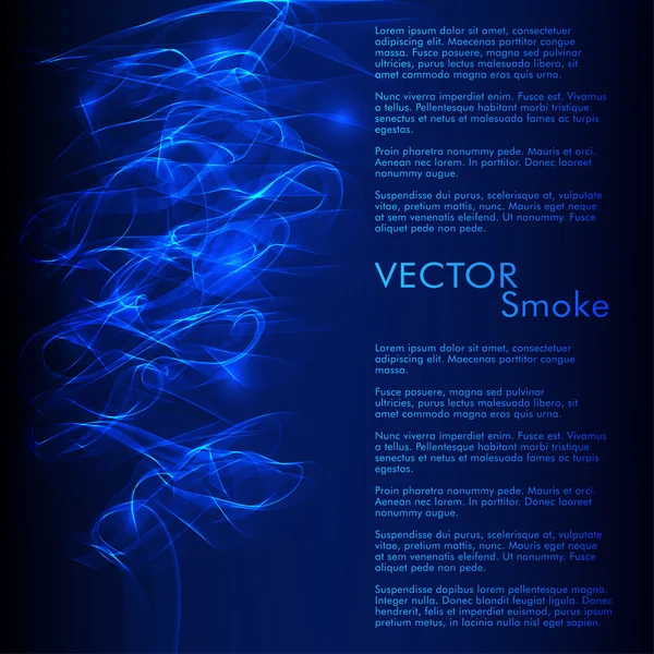 Абстрактный дым волнистый синий фон — стоковый вектор