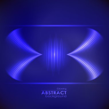 Ekolayzer mavi dalgalı arka plan