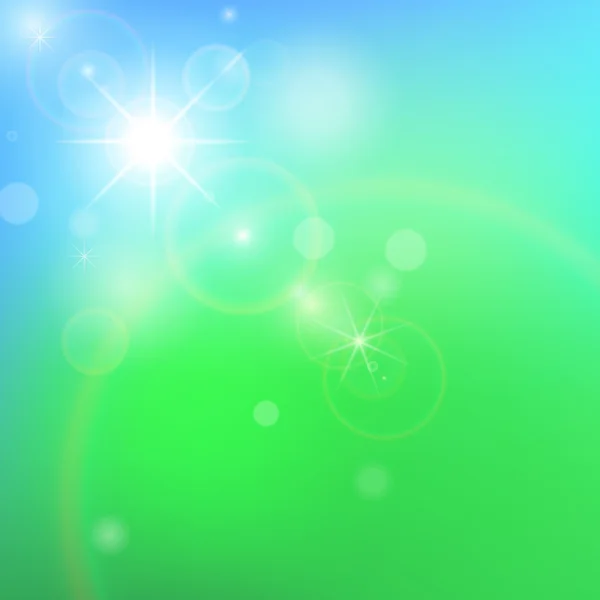 Abstract groene achtergrond met bokeh effect — Stockvector