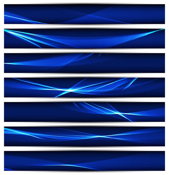 Banners template with wavy background — Stock Vector