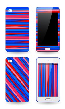 Şablon arka plan ve smartphone için kapak