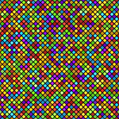 Parlak mozaik ile yuvarlak köşeleri kare