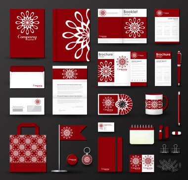 Logolu iş kurumsal kimlik şablonu