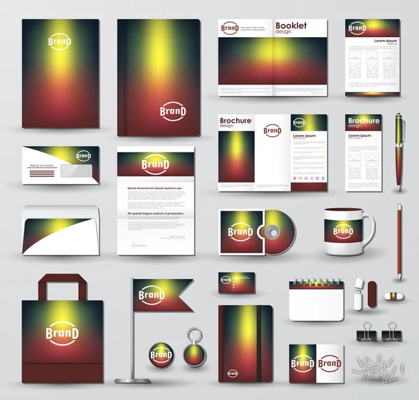 Corporate Identity Vorlage mit Logo — Stockvektor