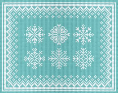 Örme kar tanesi kümesi ile arka plan