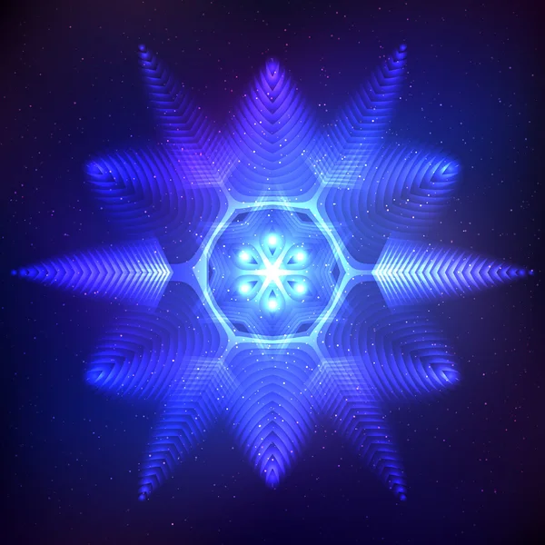 Abstrakt leuchtender kosmischer Stern — Stockvektor