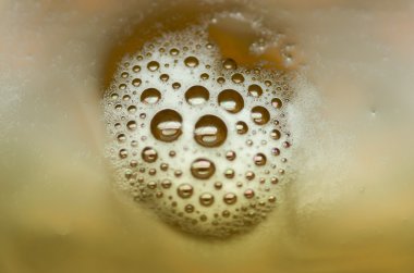 Bira üzerinde kabarcıklar