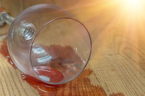 Spilled glass of wine — Stock Photo, Image