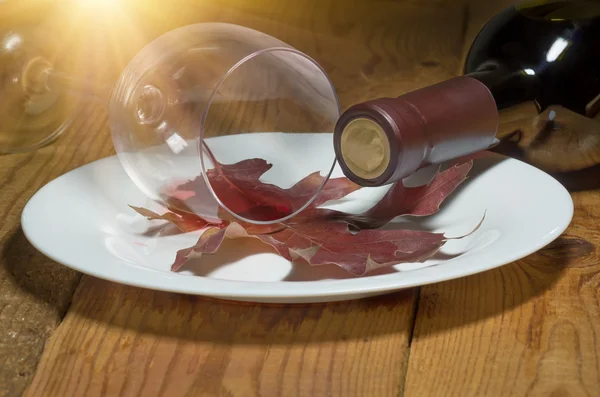 Vino versato incompiuto — Foto Stock