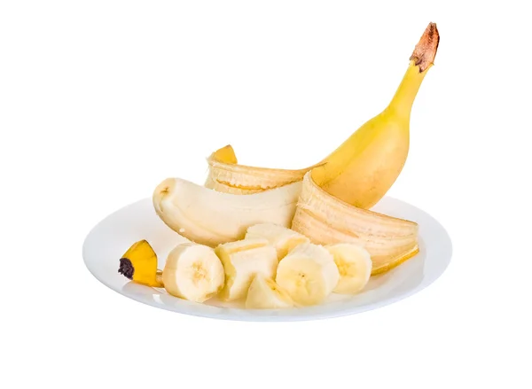 Bananas isoladas no fundo branco — Fotografia de Stock