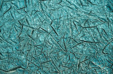 Duvarda ya da toprak dokusunda çatlak, mavi, yeşil arkaplan