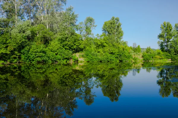 Sunny Day Quiet River Summer Ukraine — Stock Photo, Image