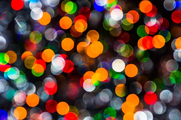 Färgglada Vackra Flerfärgade Christmas Lights Svart Bakgrund — Stockfoto