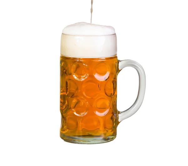 Vaso de cerveza aislado — Foto de Stock