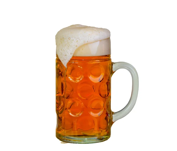 Склянка пива ізольована — стокове фото