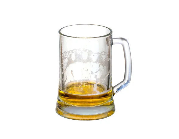 Glas bier geïsoleerd — Stockfoto