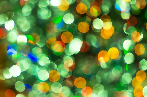 Bonito Colorido Verde Luzes Natal Fundo Natal — Fotografia de Stock