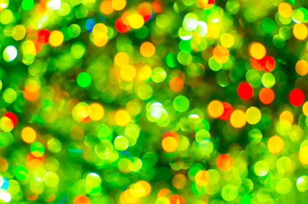 Schöne Bunte Grüne Weihnachtsbeleuchtung Weihnachten Hintergrund — Stockfoto