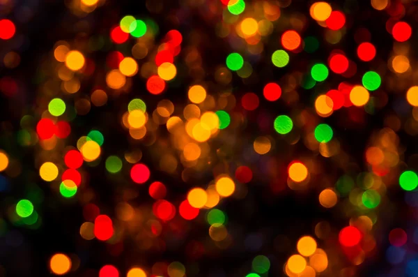 Coloré Belles Lumières Noël Multicolores Sur Fond Noir — Photo