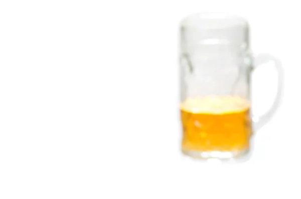 Glass of beer blur  with  white background — Stock Photo, Image