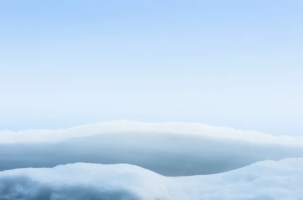 Sníh Bílý Zimní Sníh Proti Obloze — Stock fotografie