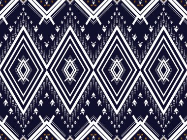 Geometrik etnik doğulu geleneksel tasarım arka plan, halı, duvar kağıdı, giysi, ambalaj, kumaş, taşıyıcı illüstrasyon. Nakış tarzı. Geometrik etnik doğulu dikdörtgen desensiz arka plan için geleneksel tasarım.