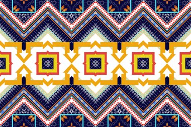 Geometrik etnik doğulu geleneksel tasarım arka plan, halı, duvar kağıdı, giysi, ambalaj, kumaş, taşıyıcı illüstrasyon. Nakış tarzı. Geometrik etnik doğulu dikdörtgen desensiz arka plan için geleneksel tasarım.