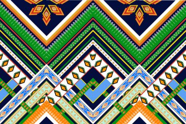 Geometrik etnik doğulu geleneksel tasarım arka plan, halı, duvar kağıdı, giysi, ambalaj, kumaş, taşıyıcı illüstrasyon. Nakış tarzı. Geometrik etnik doğulu dikdörtgen desensiz arka plan için geleneksel tasarım.