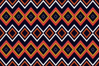 Arka plan ya da duvar kâğıdı için geometrik etnik model kusursuz tasarım. Kumaş desenli tasarım konsepti. Halı etnik kabile sanatı. Meksika usulü. Arkaplan, kumaş, giysi, halı, tekstil, batik, nakış için tasarım.