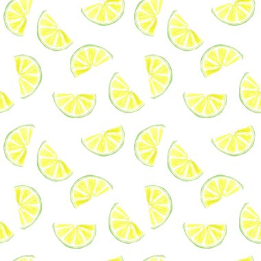 Suluboya kireç dilim Dikişsiz desen arka plan