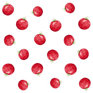 Sulu boya taze domates Dikişsiz desen arka plan