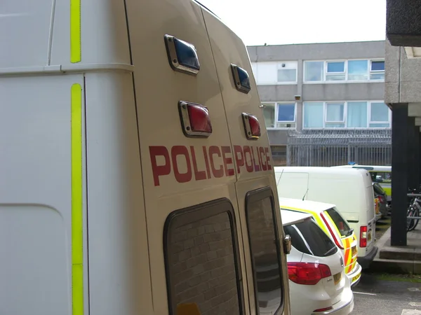 Politie auto - close-up van teken - 27/04/2014 — Stockfoto