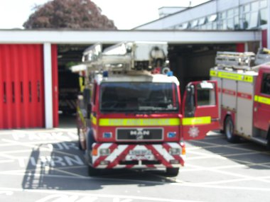 Devon ve somerset ateş ve kamyon - Barnstaple, Devon kurtarmak.